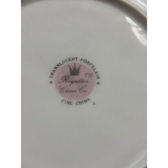 VNTG Royalton China Translucent Porcelain Japan Dessert Plates 6 3/8" Lot Of 3 - Picture 5 of 7
